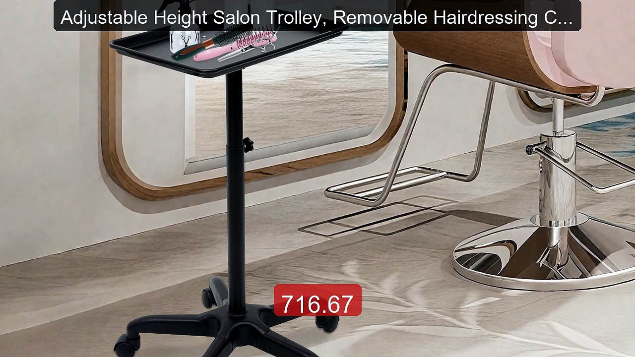Adjustable Height Salon Trolley, Removable Hairdressing Cart ... -- Amazing Value 2026 | Must Have!