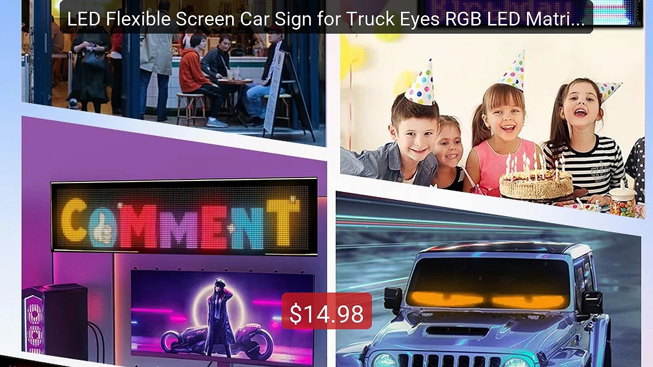 LED Flexible Screen Car Sign for Truck Eyes RGB LED Matrix Pix... -- Best Buy 2026 | Great Quality!