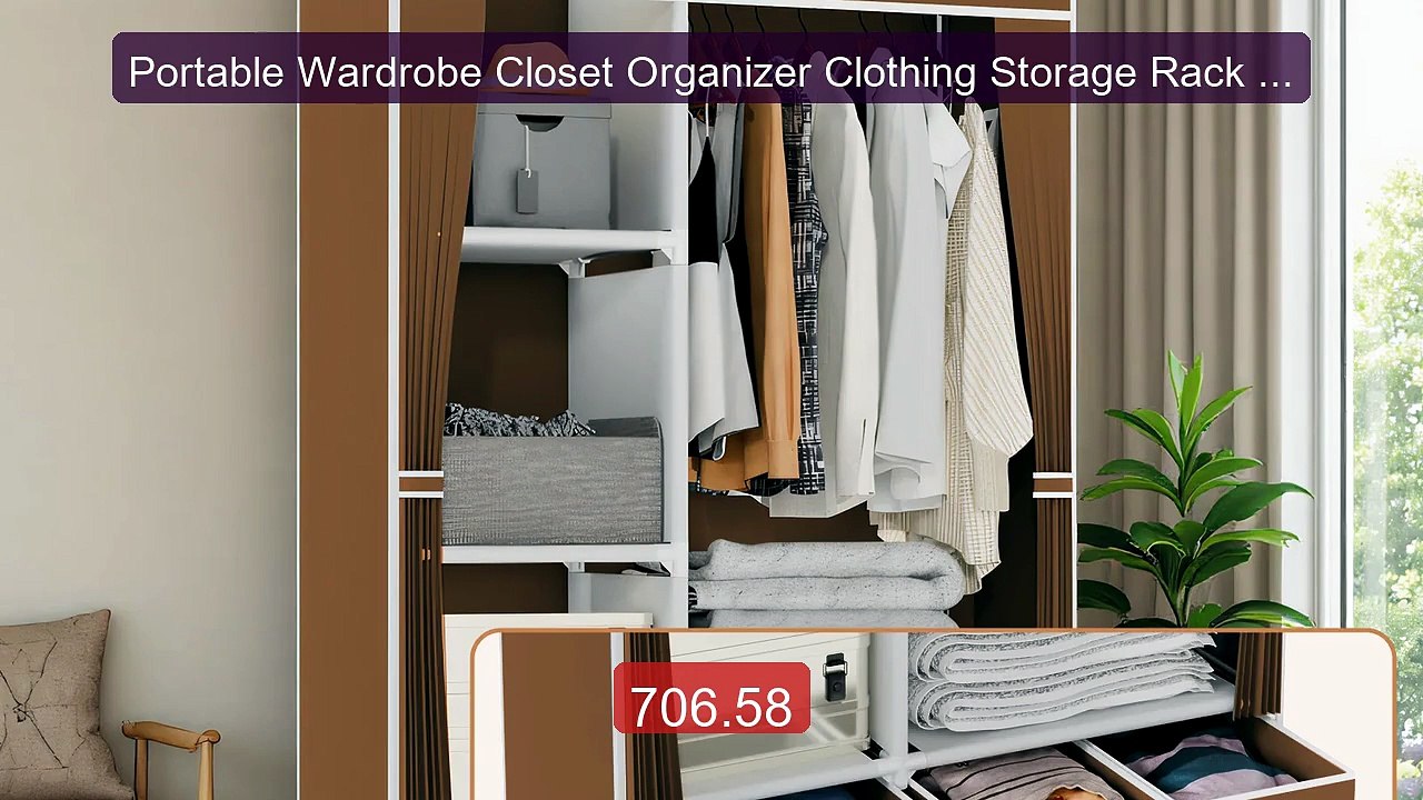 Portable Wardrobe Closet Organizer Clothing Storage Rack No... -- Top Pick 2026 | Unbeatable Price!
