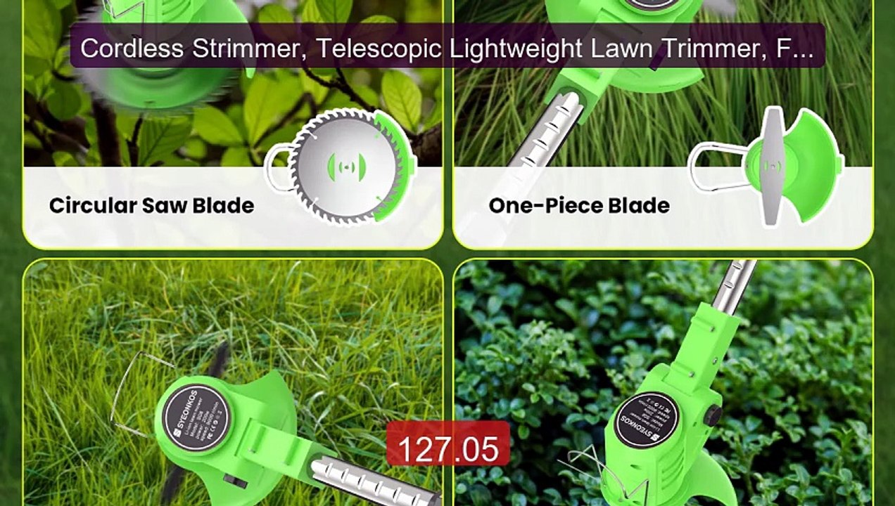Cordless Strimmer, Telescopic Lightweight Lawn Trimmer, Fea... -- Top Pick 2026 | Unbeatable Price!