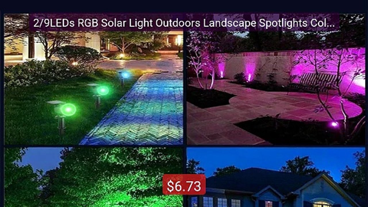 2/9LEDs RGB Solar Light Outdoors Landscape Spotlights Color Changi... -- Best Deal 2026 | Shop Now!