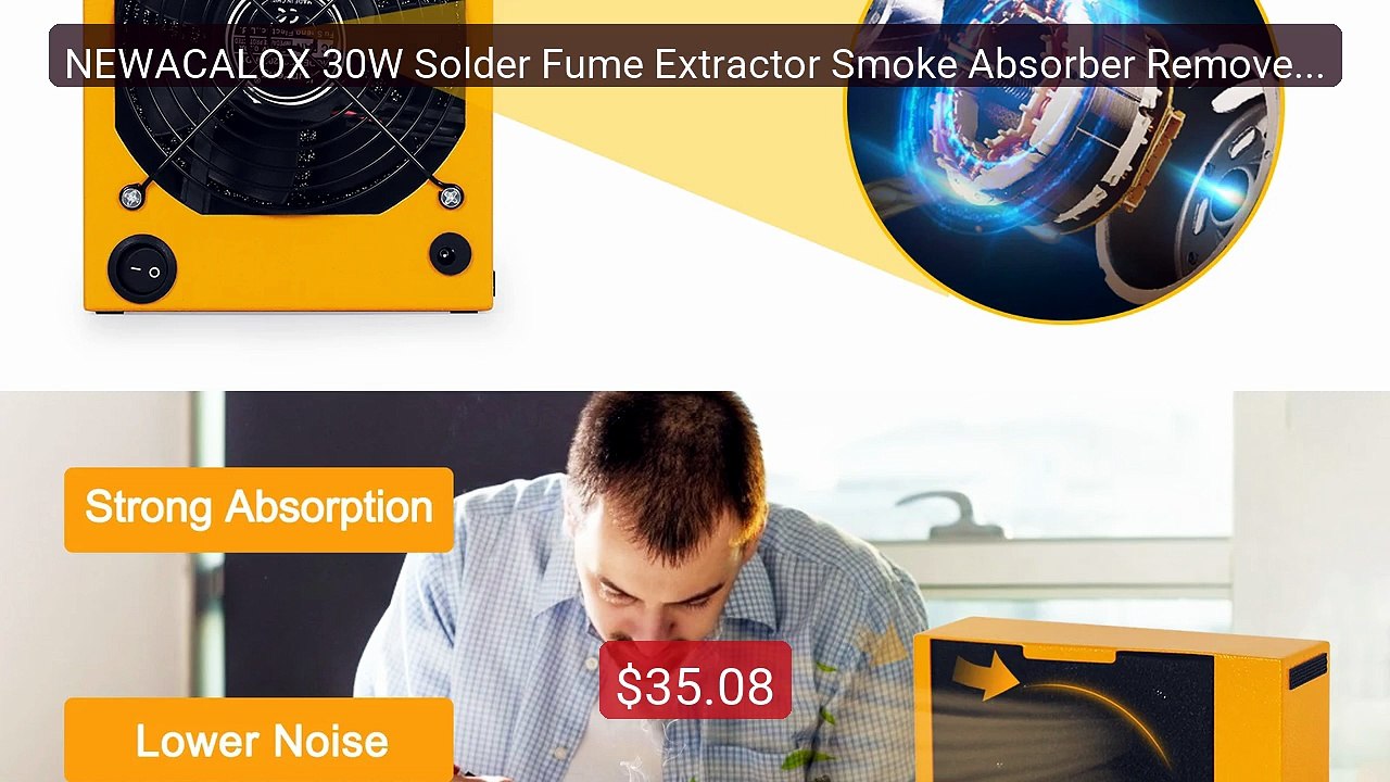 NEWACALOX 30W Solder Fume Extractor Smoke Absorber Remover Sm... -- Amazing Value 2026 | Must Have!