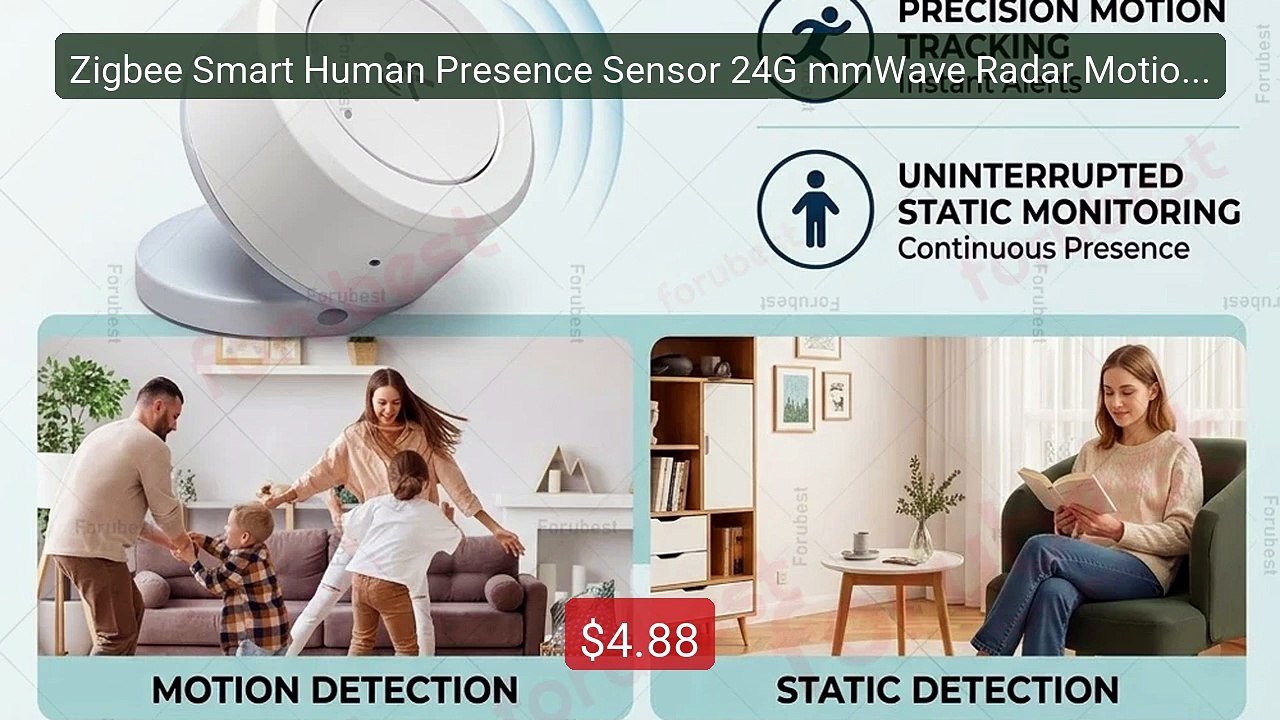 Zigbee Smart Human Presence Sensor 24G mmWave Radar Motion Sta... -- Hot Deal 2026 | Limited Offer!