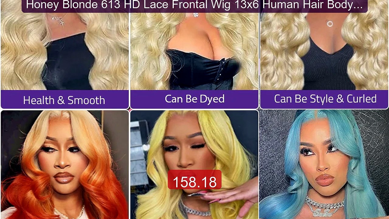 Honey Blonde 613 HD Lace Frontal Wig 13x6 Human Hair Body Wave Wigs... -- Top Rated 2026 | Buy Now!