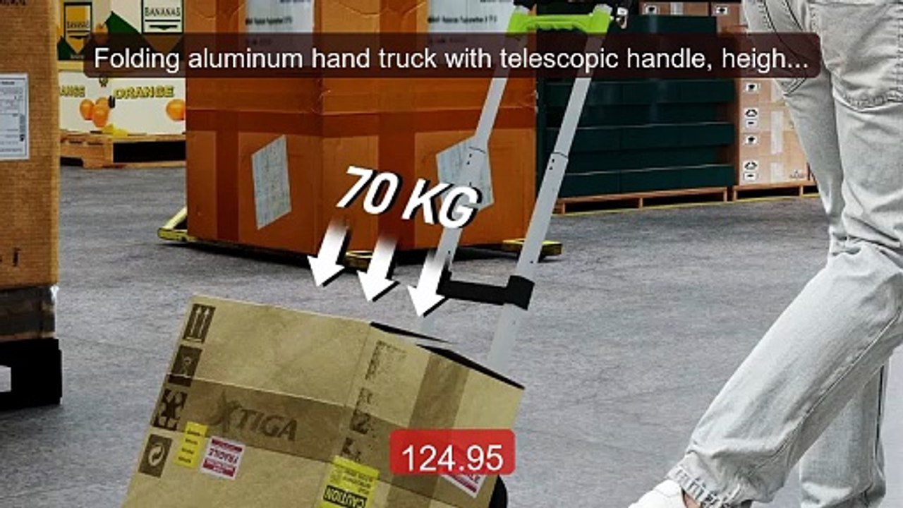 Folding aluminum hand truck with telescopic handle, height ... -- Top Pick 2026 | Unbeatable Price!