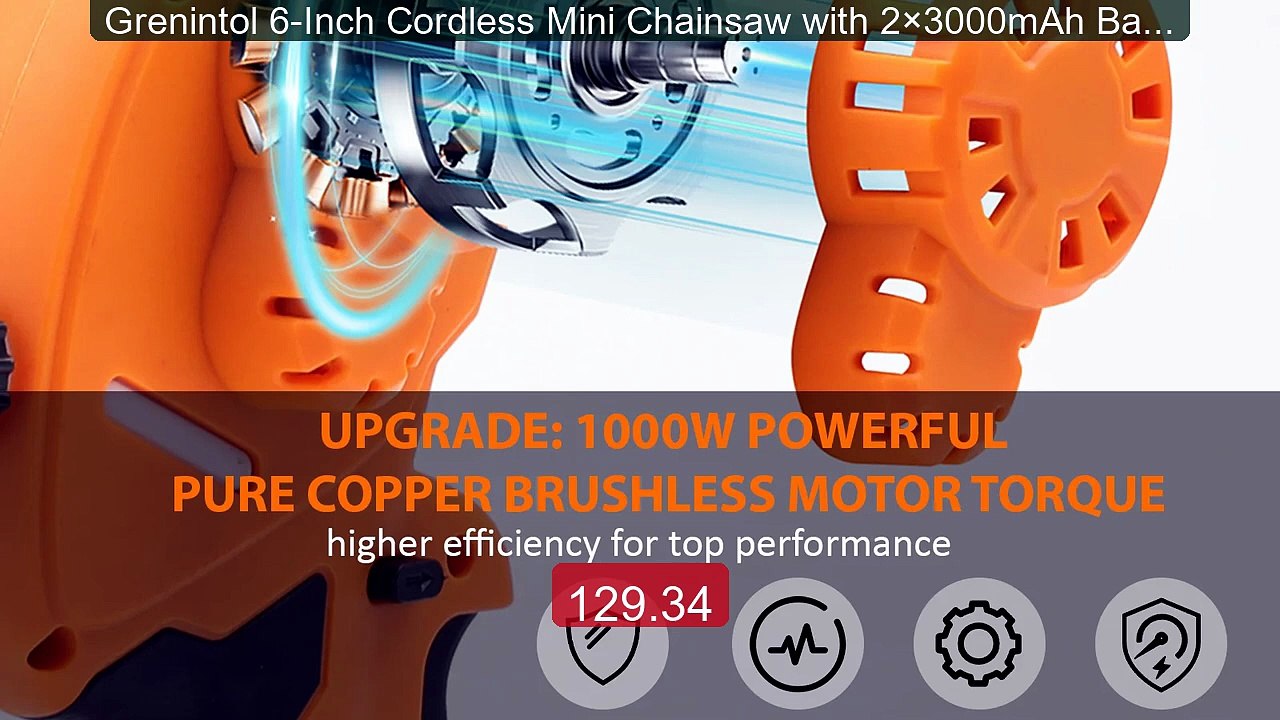 Grenintol 6-Inch Cordless Mini Chainsaw with 2×3000mAh Batteries, P... -- Top Rated 2026 | Buy Now!