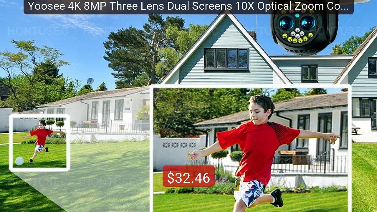 Yoosee 4K 8MP Three Lens Dual Screens 10X Optical Zoom Color N... -- Best Buy 2026 | Great Quality!