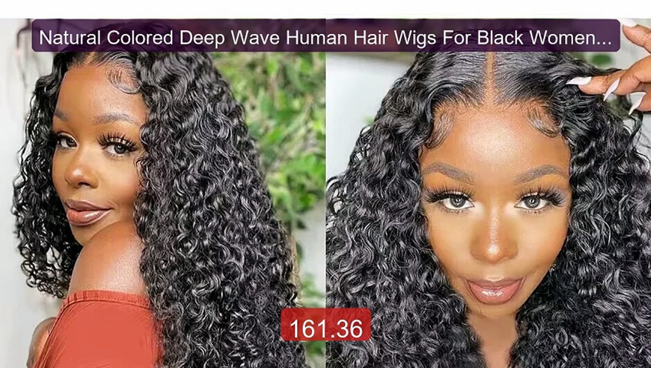 Natural Colored Deep Wave Human Hair Wigs For Black Women 44 4... -- Hot Deal 2026 | Limited Offer!