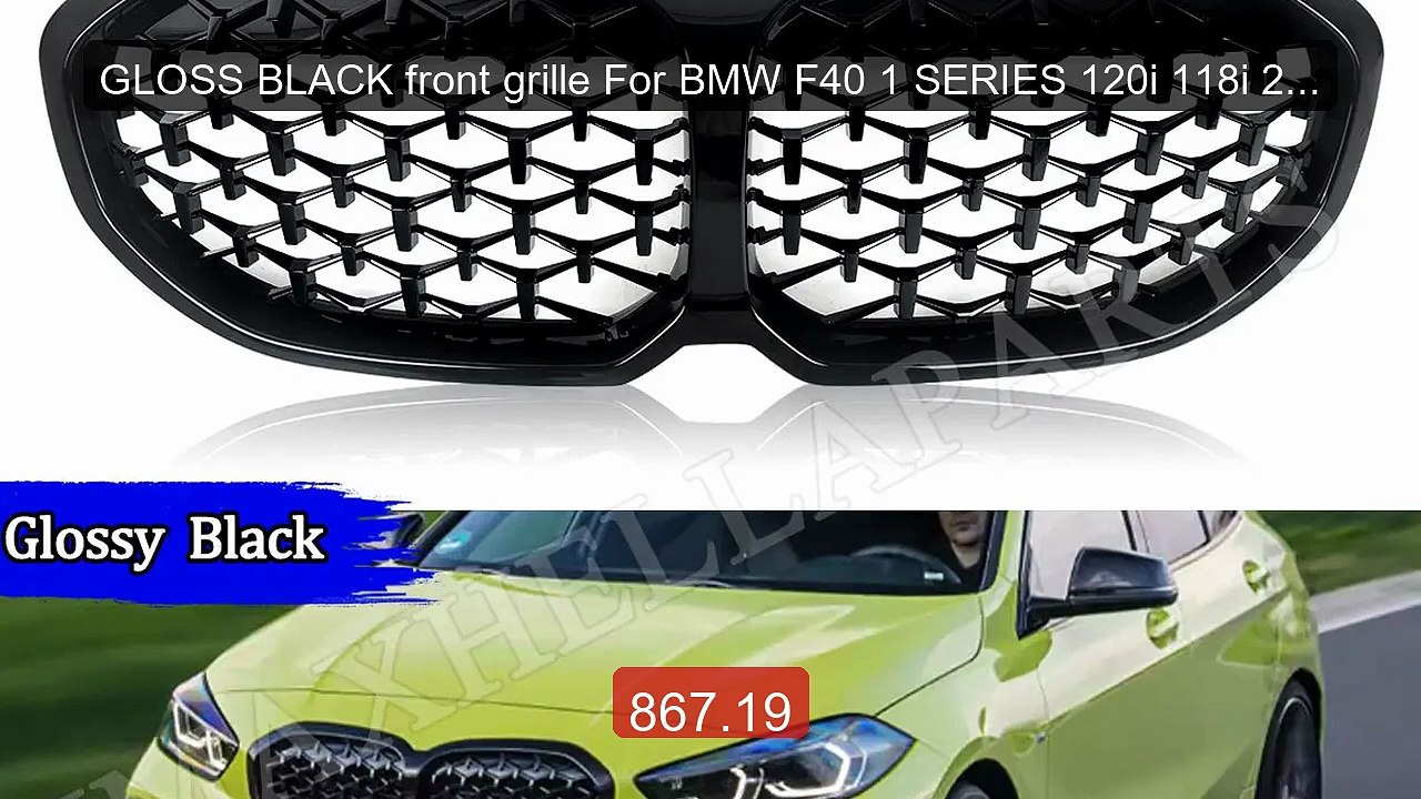 GLOSS BLACK front grille For BMW F40 1 SERIES 120i 118i 201... -- Top Pick 2026 | Unbeatable Price!