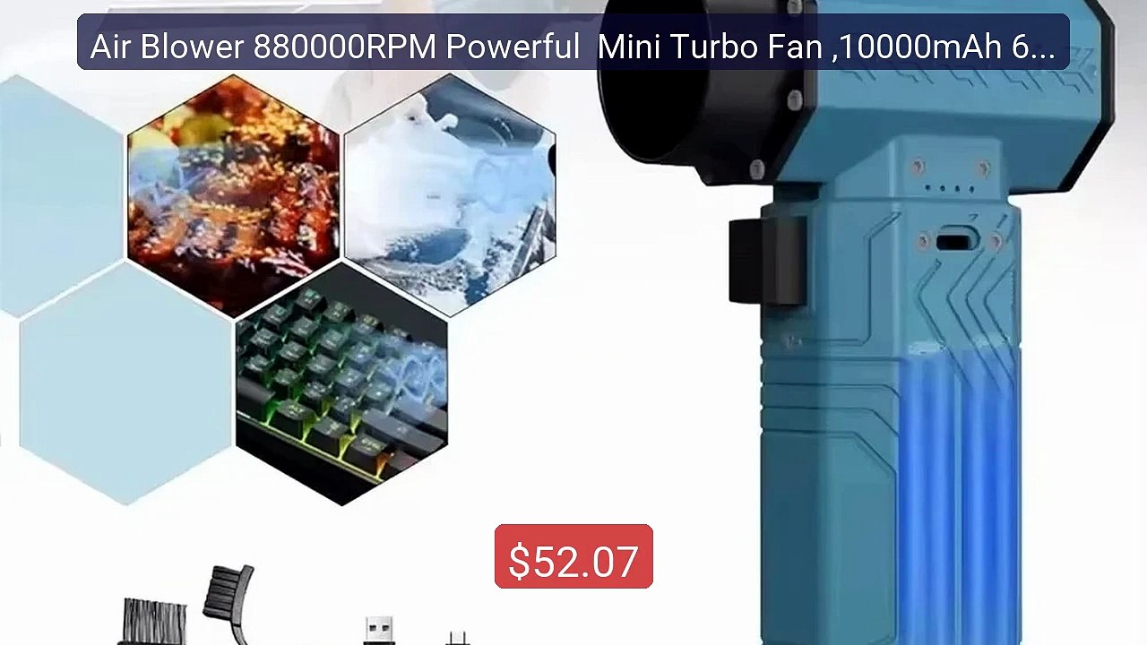 Air Blower 880000RPM Powerful  Mini Turbo Fan ,10000mAh 600g Thrus... -- Best Deal 2026 | Shop Now!