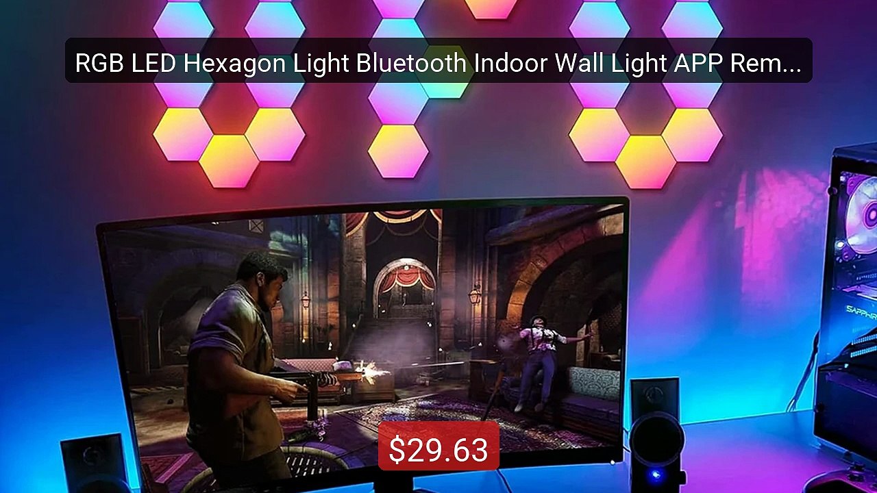 RGB LED Hexagon Light Bluetooth Indoor Wall Light APP Remote C... -- Best Buy 2026 | Great Quality!