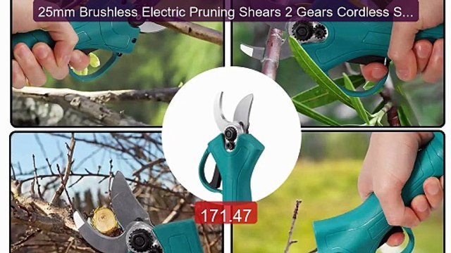 25mm Brushless Electric Pruning Shears 2 Gears Cordless Scissors Fr... Top Rated 2026 | Buy Now!