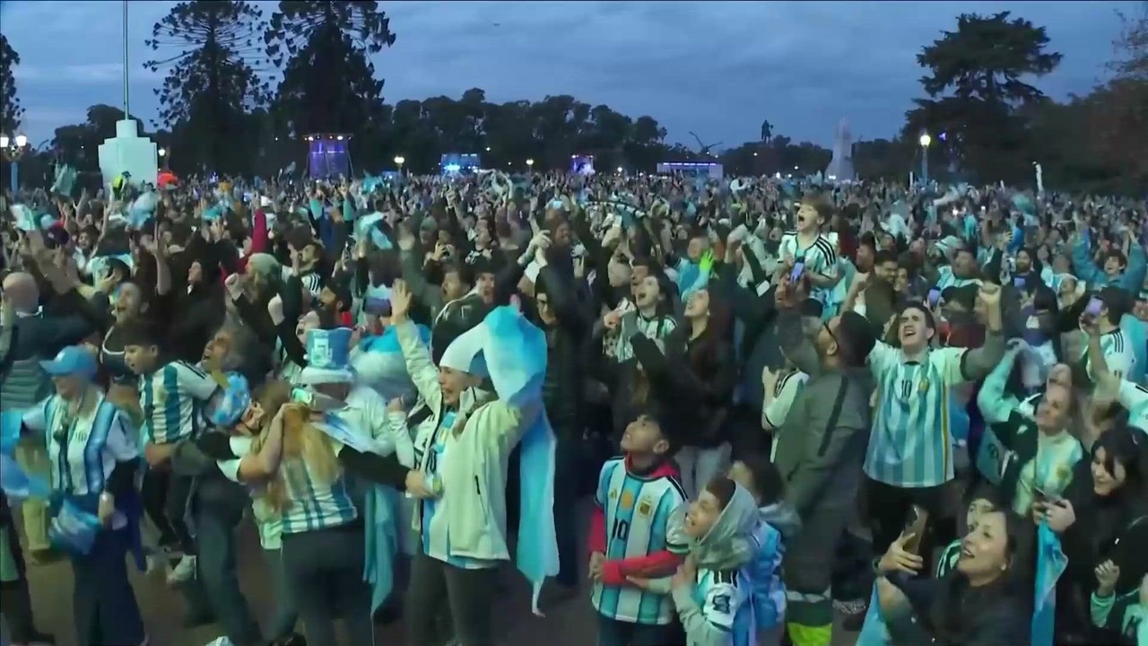 Argentina fans in Buenos Aires erupt in celebration as their team advances to World Cup final