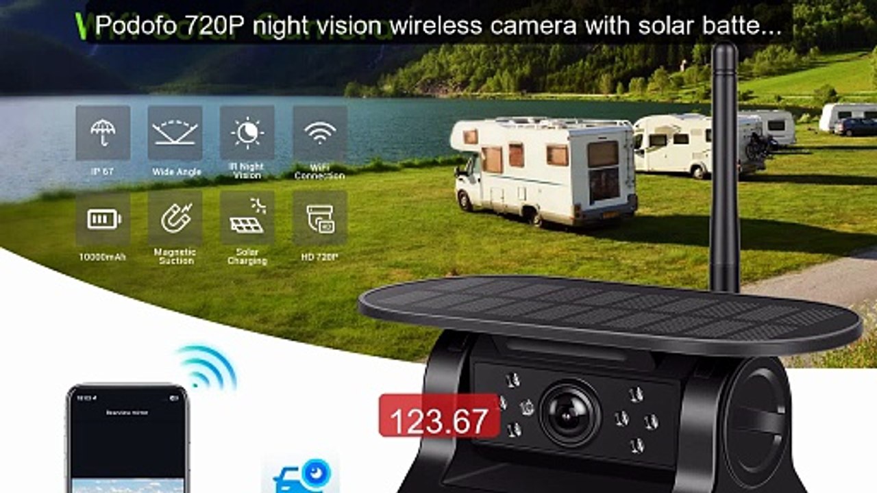 Podofo 720P night vision wireless camera with solar battery... -- Top Pick 2026 | Unbeatable Price!