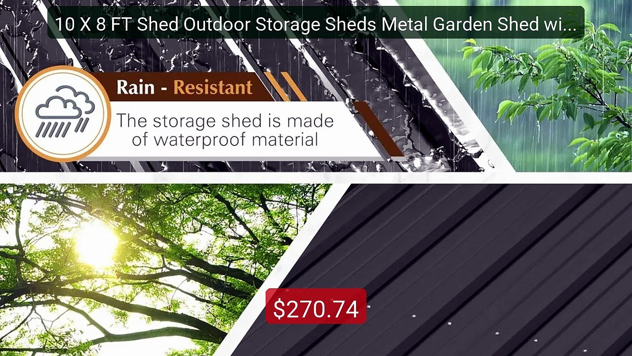 10 X 8 FT Shed Outdoor Storage Sheds Metal Garden Shed with... -- Top Pick 2026 | Unbeatable Price!