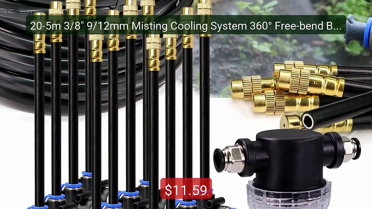 20-5m 3/8" 9/12mm Misting Cooling System 360° Free-bend Brass Nozz... -- Best Deal 2026 | Shop Now!