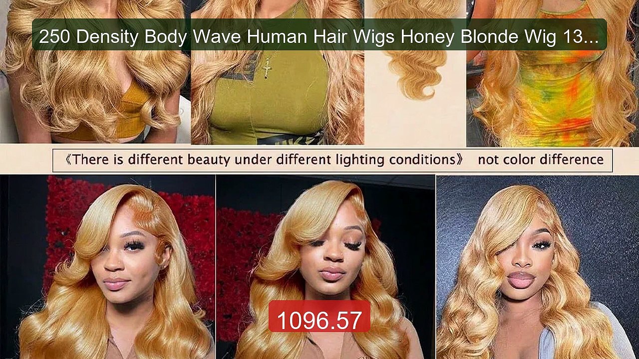 250 Density Body Wave Human Hair Wigs Honey Blonde Wig 13x6 H... -- Amazing Value 2026 | Must Have!
