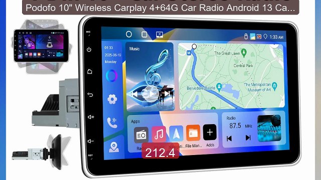 Podofo 10 Wireless Carplay 4+64G Car Radio Android 13 Car Int... Hot Deal 2026 | Limited Offer!