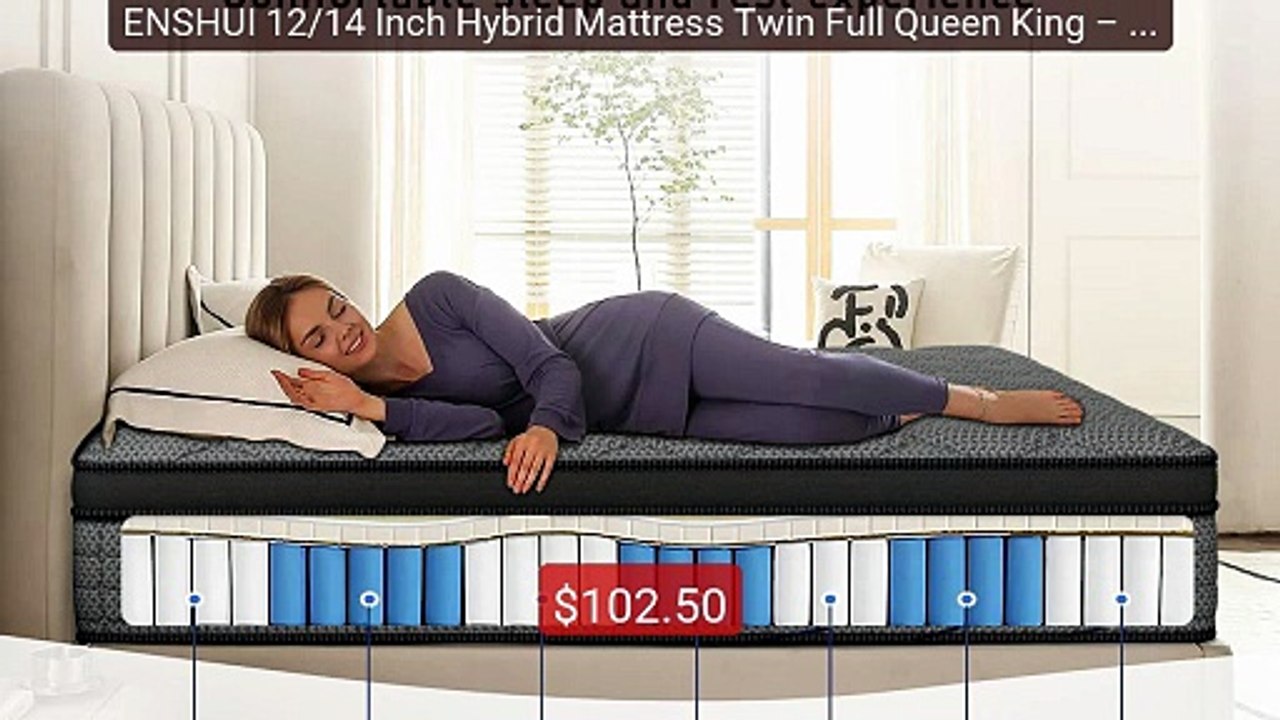 ENSHUI 12/14 Inch Hybrid Mattress Twin Full Queen King – Bed I... -- Best Buy 2026 | Great Quality!