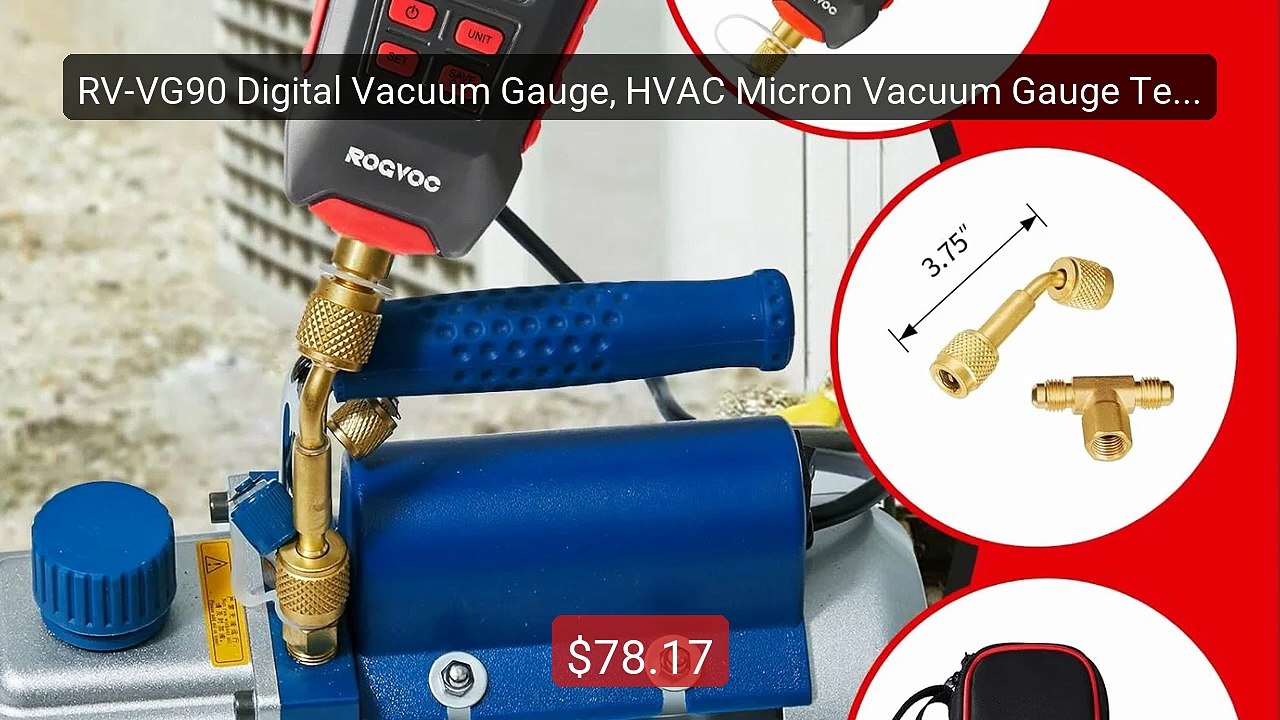 RV-VG90 Digital Vacuum Gauge, HVAC Micron Vacuum Gauge Tester,... -- Best Buy 2026 | Great Quality!