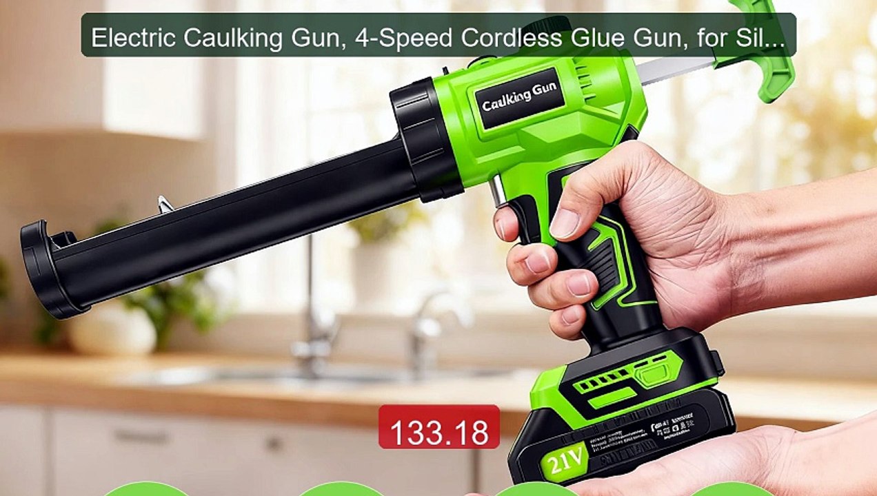 Electric Caulking Gun, 4-Speed Cordless Glue Gun, for Silic... -- Top Pick 2026 | Unbeatable Price!
