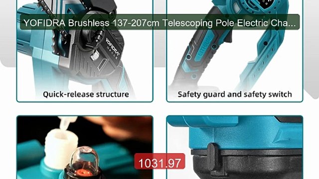 YOFIDRA Brushless 137-207cm Telescoping Pole Electric Chainsa... Amazing Value 2026 | Must Have!