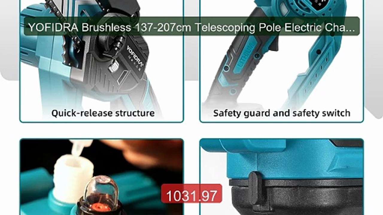 YOFIDRA Brushless 137-207cm Telescoping Pole Electric Chainsa... -- Amazing Value 2026 | Must Have!