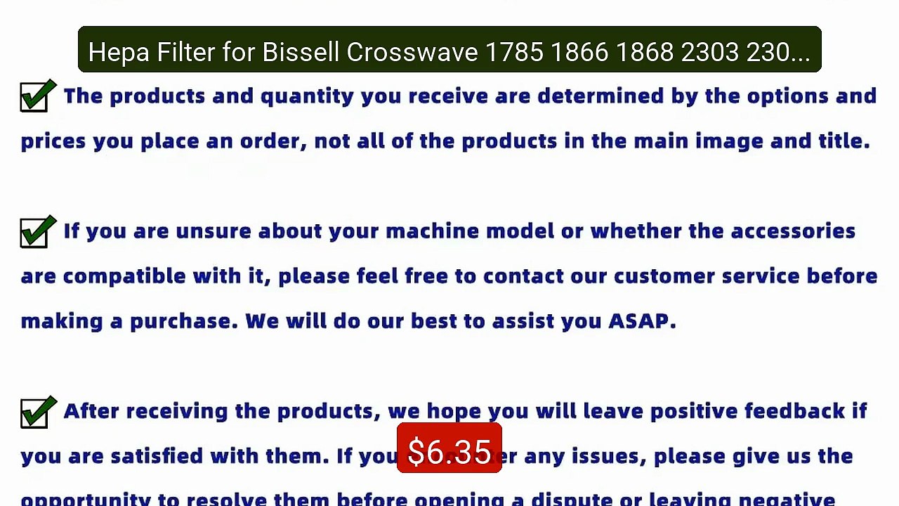 Hepa Filter for Bissell Crosswave 1785 1866 1868 2303 2305 2306 Se... -- Best Deal 2026 | Shop Now!