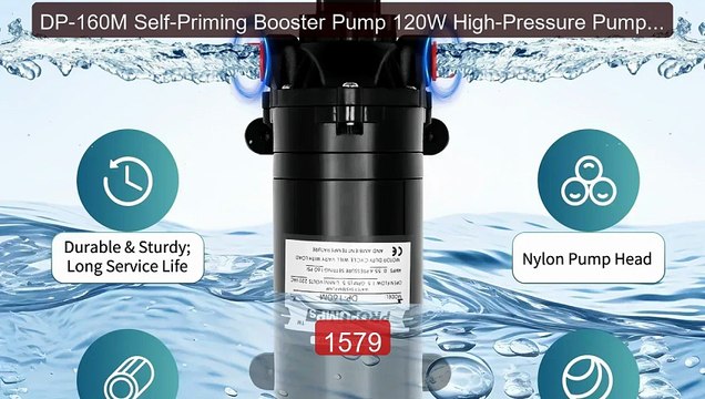 DP-160M Self-Priming Booster Pump 120W High-Pressure Pump Auto... Hot Deal 2026 | Limited Offer!