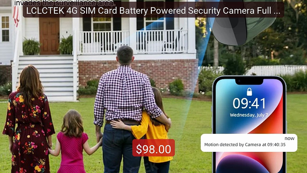 LCLCTEK 4G SIM Card Battery Powered Security Camera Full Color 4MP... -- Best Deal 2026 | Shop Now!