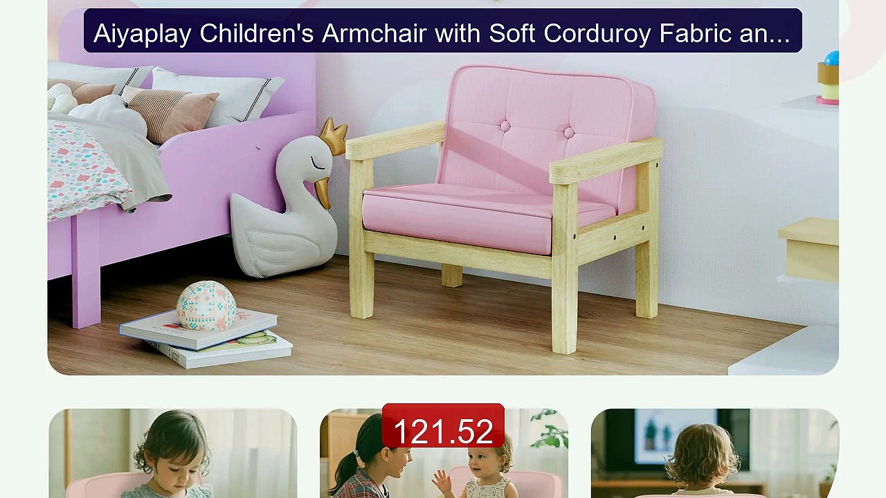 Aiyaplay Children's Armchair with Soft Corduroy Fabric and Pin... -- Hot Deal 2026 | Limited Offer!