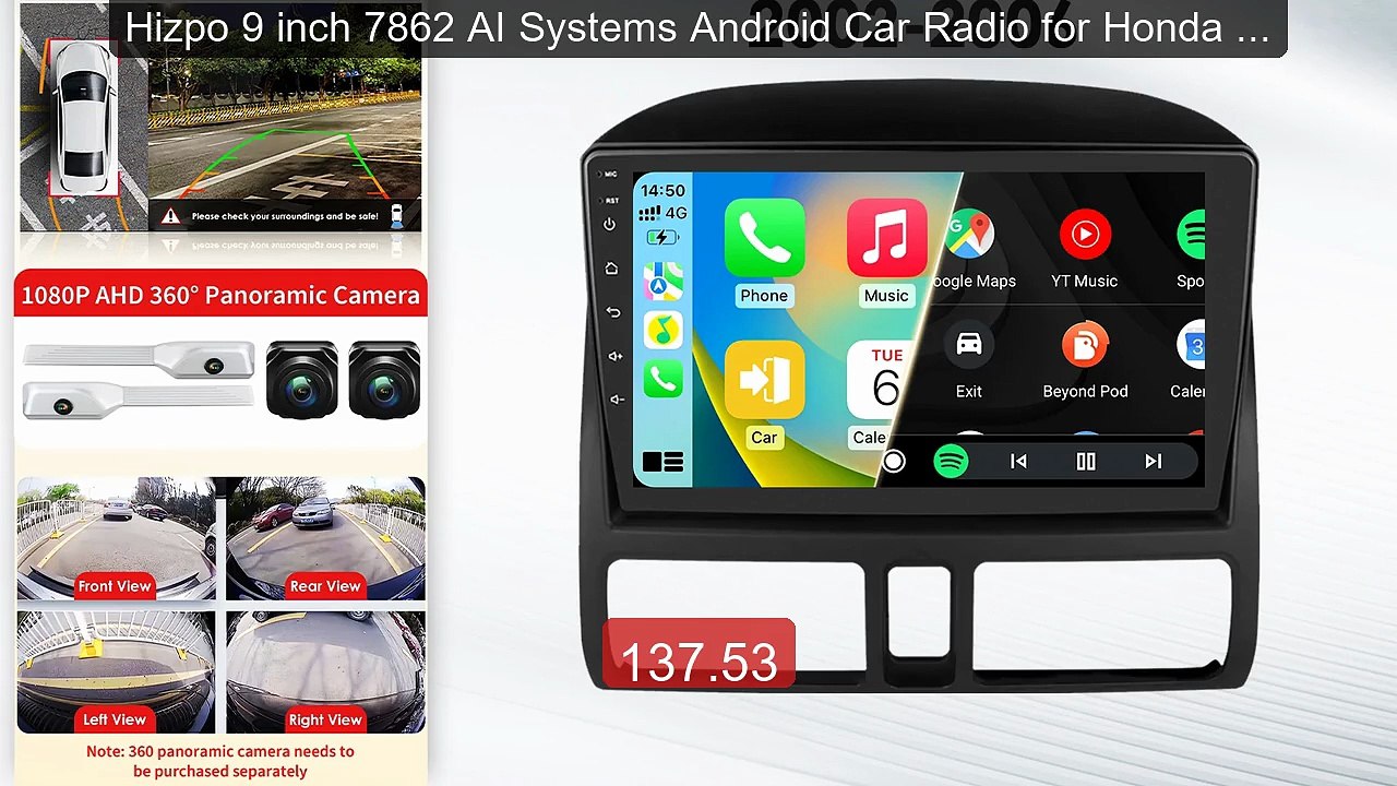 Hizpo 9 inch 7862 AI Systems Android Car Radio for Honda CR-V CRV 2... -- Top Rated 2026 | Buy Now!