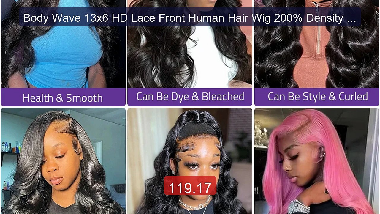 Body Wave 13x6 HD Lace Front Human Hair Wig 200% Density 360 F... -- Hot Deal 2026 | Limited Offer!