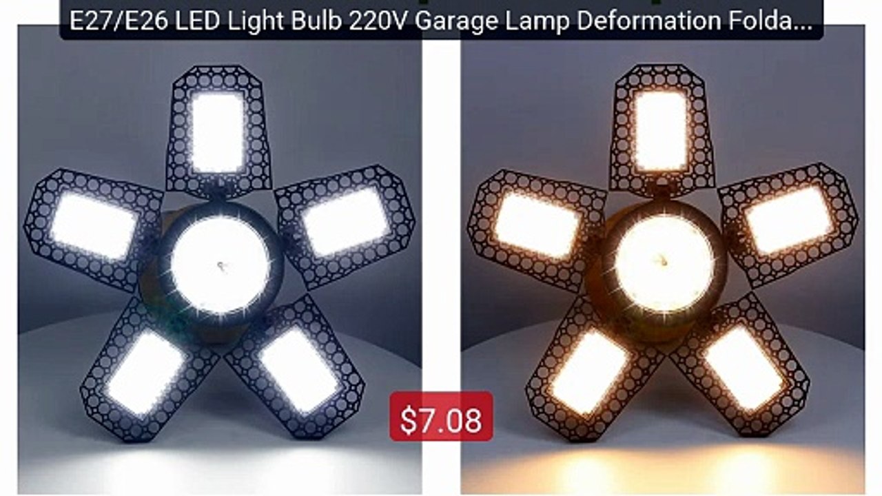 E27/E26 LED Light Bulb 220V Garage Lamp Deformation Foldabl... -- Top Pick 2026 | Unbeatable Price!