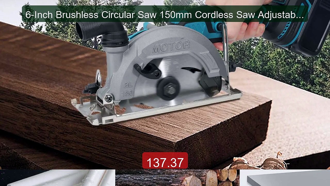 6-Inch Brushless Circular Saw 150mm Cordless Saw Adjustable H... -- Amazing Value 2026 | Must Have!