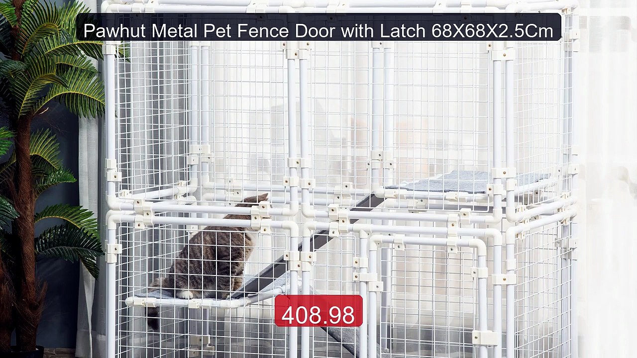 Pawhut Metal Pet Fence Door with Latch 68X68X2.5Cm -- Best Deal 2026 | Shop Now!
