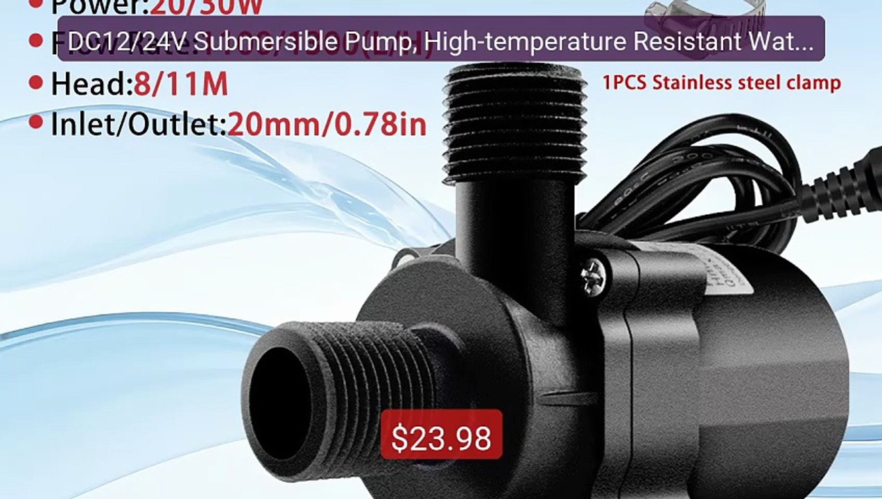 DC12/24V Submersible Pump, High-temperature Resistant Water P... -- Amazing Value 2026 | Must Have!