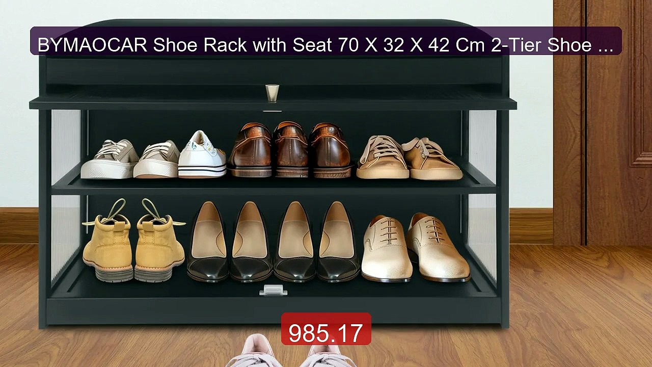BYMAOCAR Shoe Rack with Seat 70 X 32 X 42 Cm 2-Tier Shoe Bench... -- Best Buy 2026 | Great Quality!
