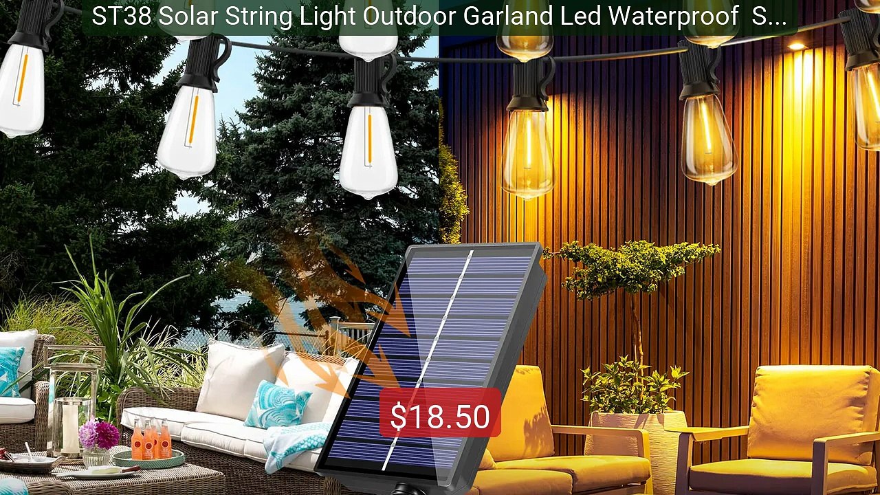 ST38 Solar String Light Outdoor Garland Led Waterproof  Shatte... -- Hot Deal 2026 | Limited Offer!