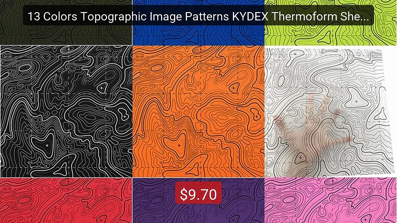 13 Colors Topographic Image Patterns KYDEX Thermoform Sheet Board ... -- Best Deal 2026 | Shop Now!