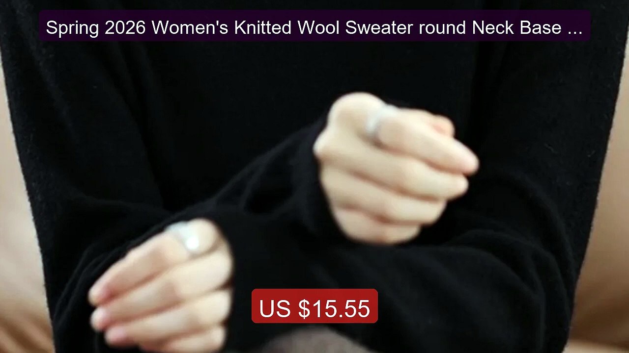 Spring 2026 Women's Knitted Wool Sweater round Neck Base La... -- Top Pick 2026 | Unbeatable Price!