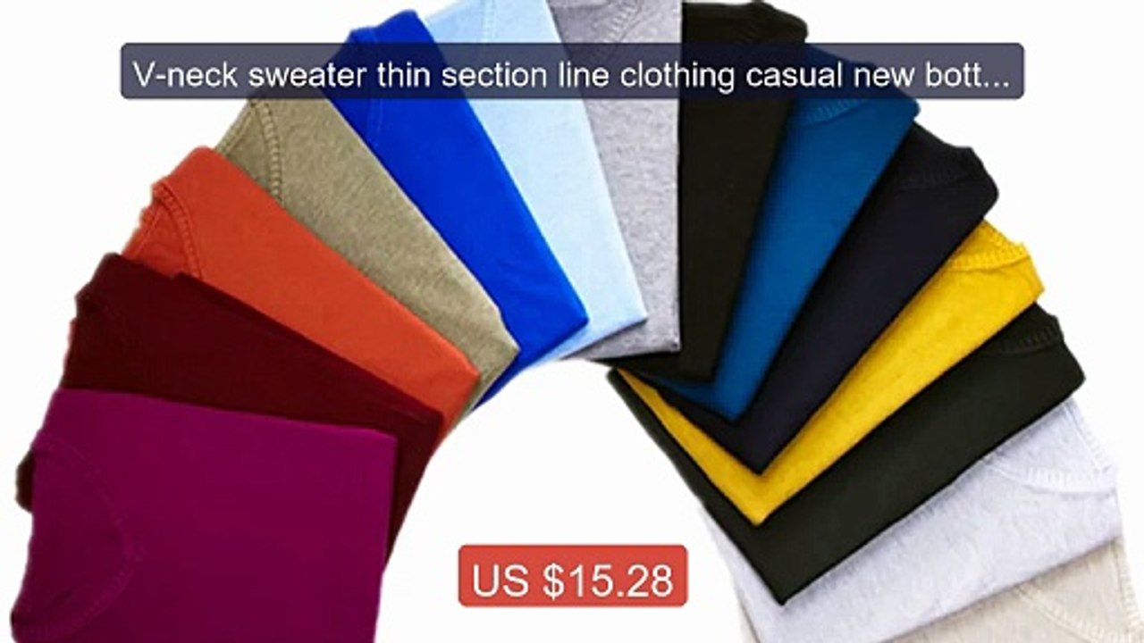 V-neck sweater thin section line clothing casual new bottomin... -- Amazing Value 2026 | Must Have!