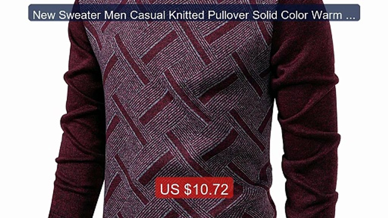 New Sweater Men Casual Knitted Pullover Solid Color Warm Regular F... -- Best Deal 2026 | Shop Now!