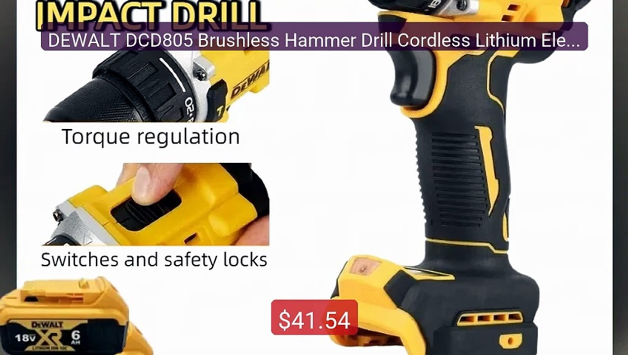 DEWALT DCD805 Brushless Hammer Drill Cordless Lithium Electric Mult... -- Top Rated 2026 | Buy Now!