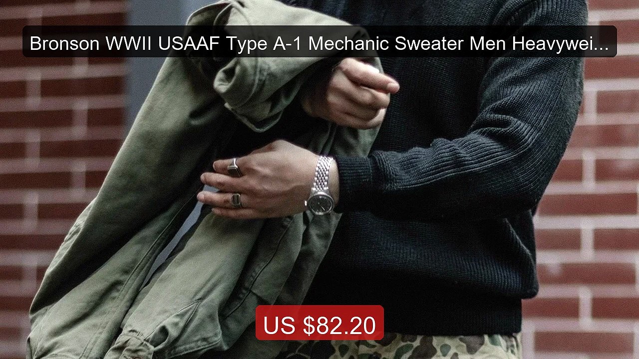 Bronson WWII USAAF Type A-1 Mechanic Sweater Men Heavyweight ... -- Amazing Value 2026 | Must Have!
