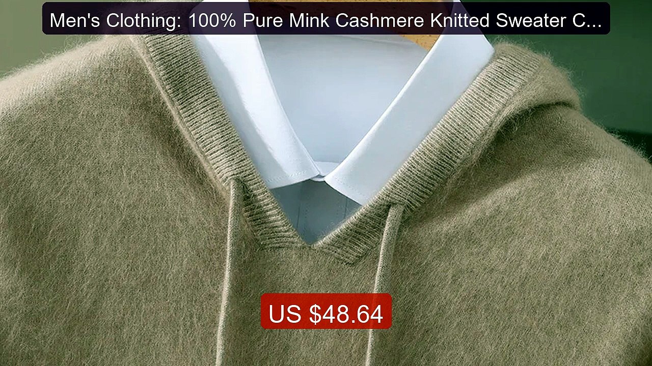 Men's Clothing: 100% Pure Mink Cashmere Knitted Sweater Casual... -- Hot Deal 2026 | Limited Offer!