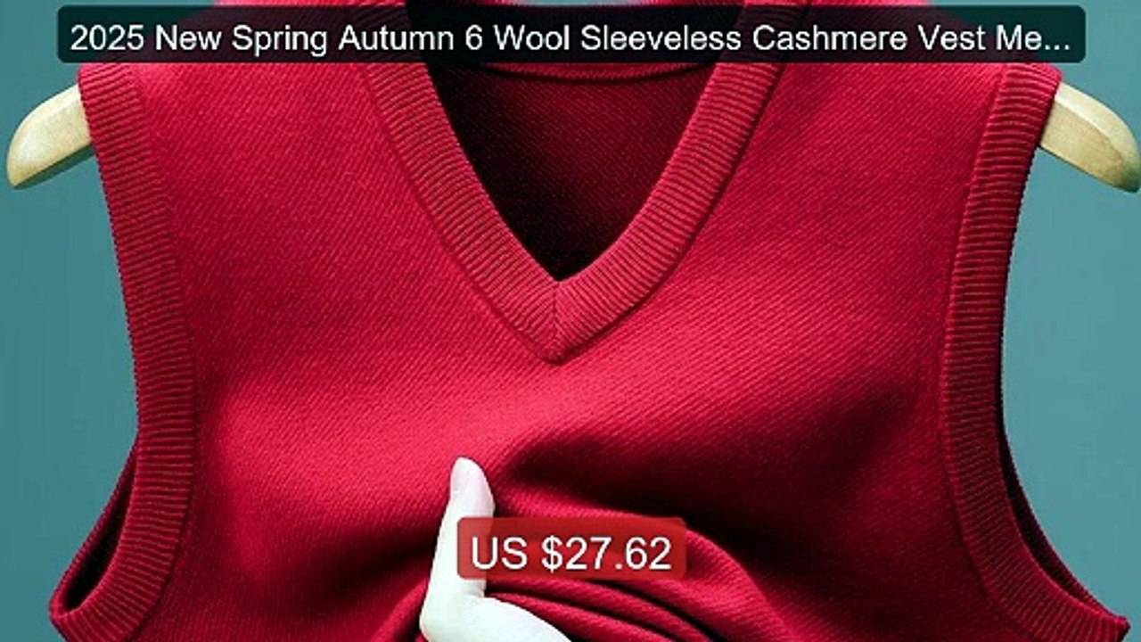 2025 New Spring Autumn 6 Wool Sleeveless Cashmere Vest Men Wo... -- Amazing Value 2026 | Must Have!