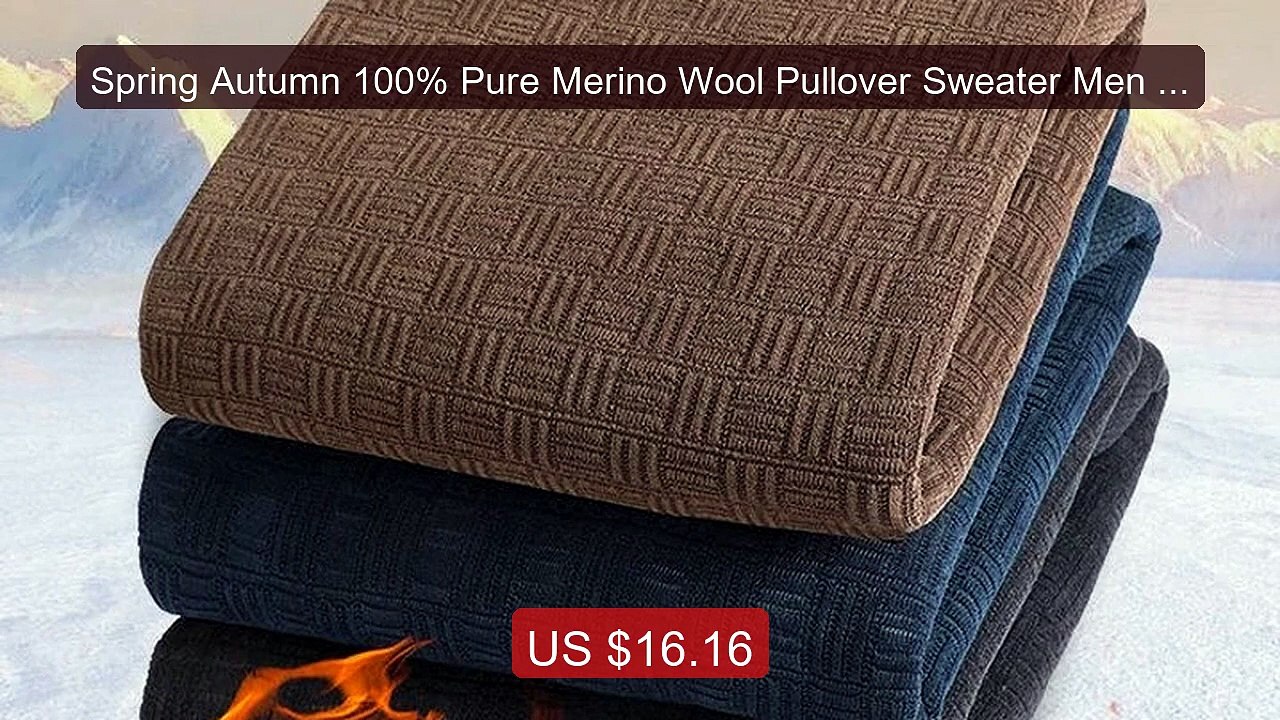 Spring Autumn 100% Pure Merino Wool Pullover Sweater Men O-... -- Top Pick 2026 | Unbeatable Price!