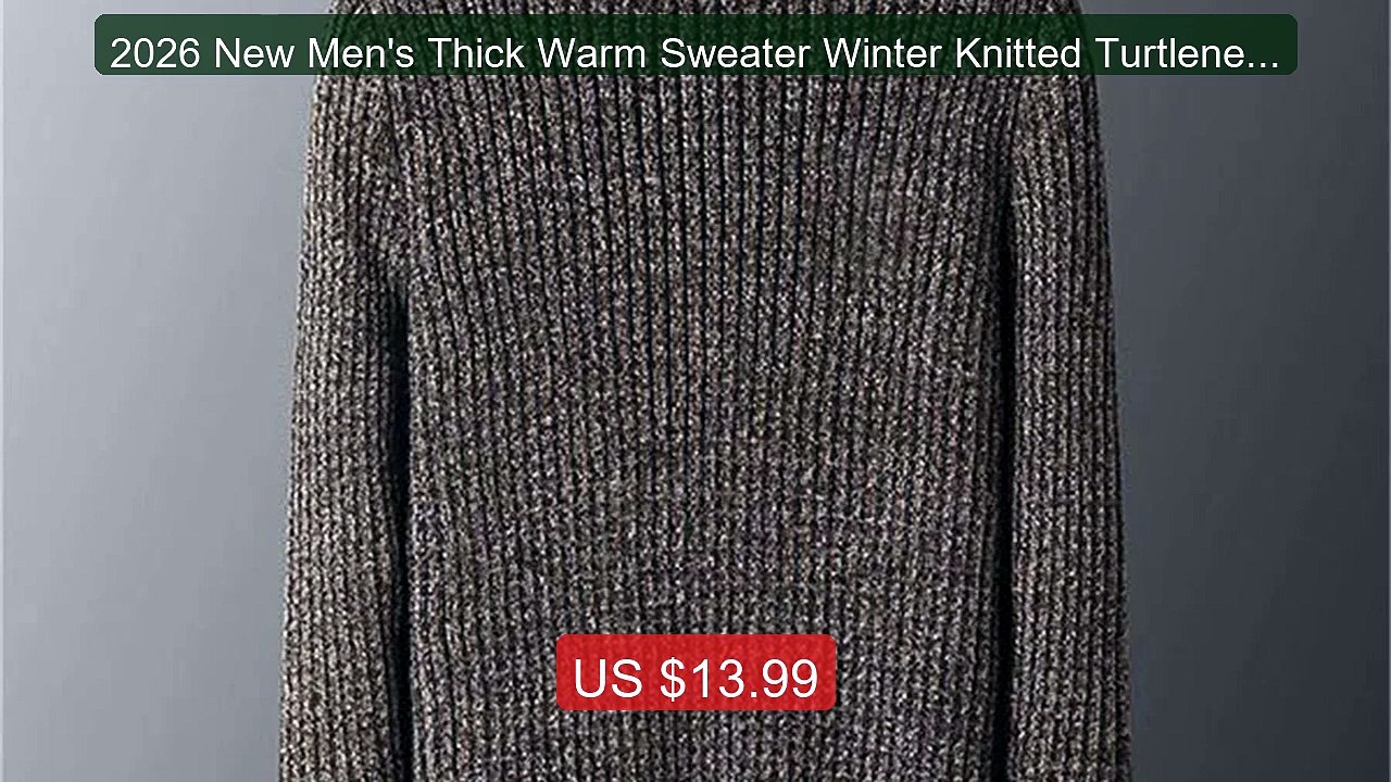 2026 New Men's Thick Warm Sweater Winter Knitted Turtleneck Pullove... -- Top Rated 2026 | Buy Now!