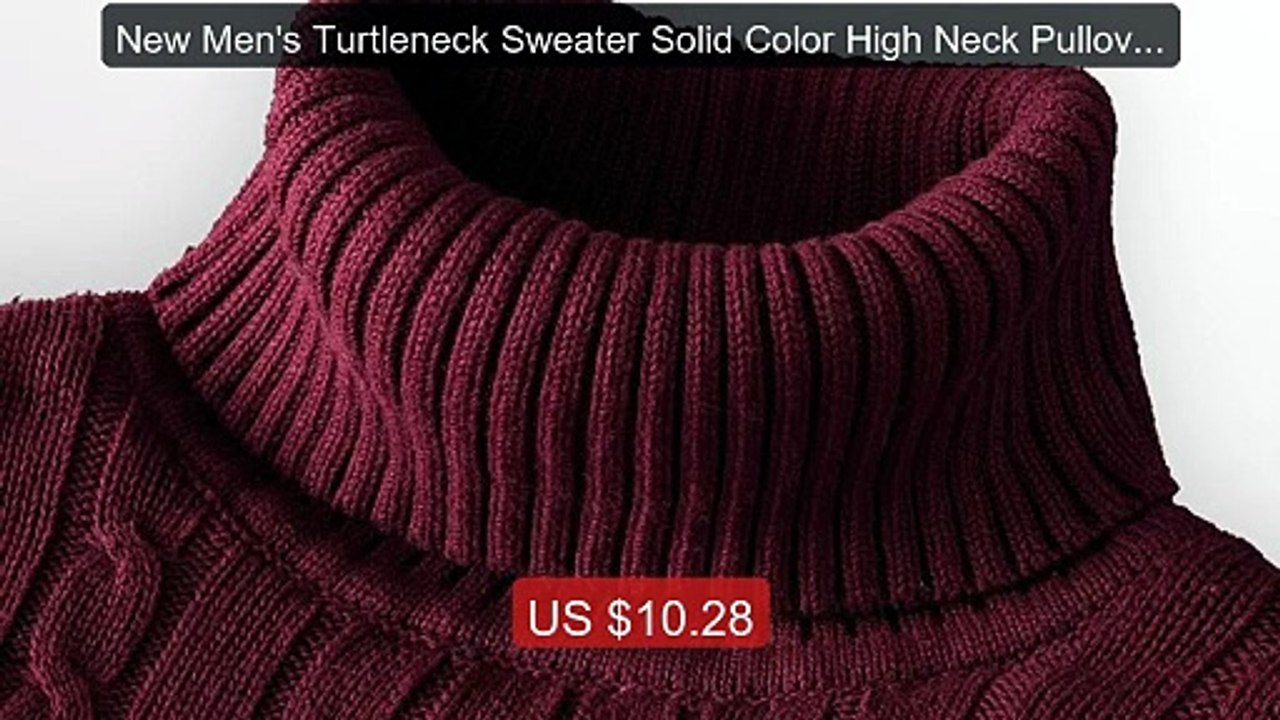 New Men's Turtleneck Sweater Solid Color High Neck Pullover K... -- Amazing Value 2026 | Must Have!
